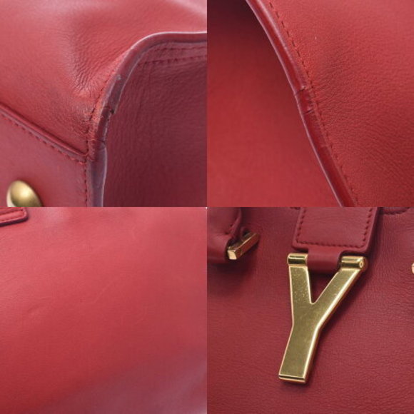 SAINT LAURENT Petit Cabas bag red calf handbag - Picture 9 of 12